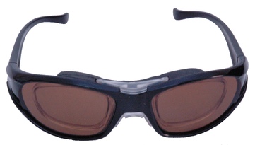 RxMono3D sunglasses with unglazed Rx prescription insert